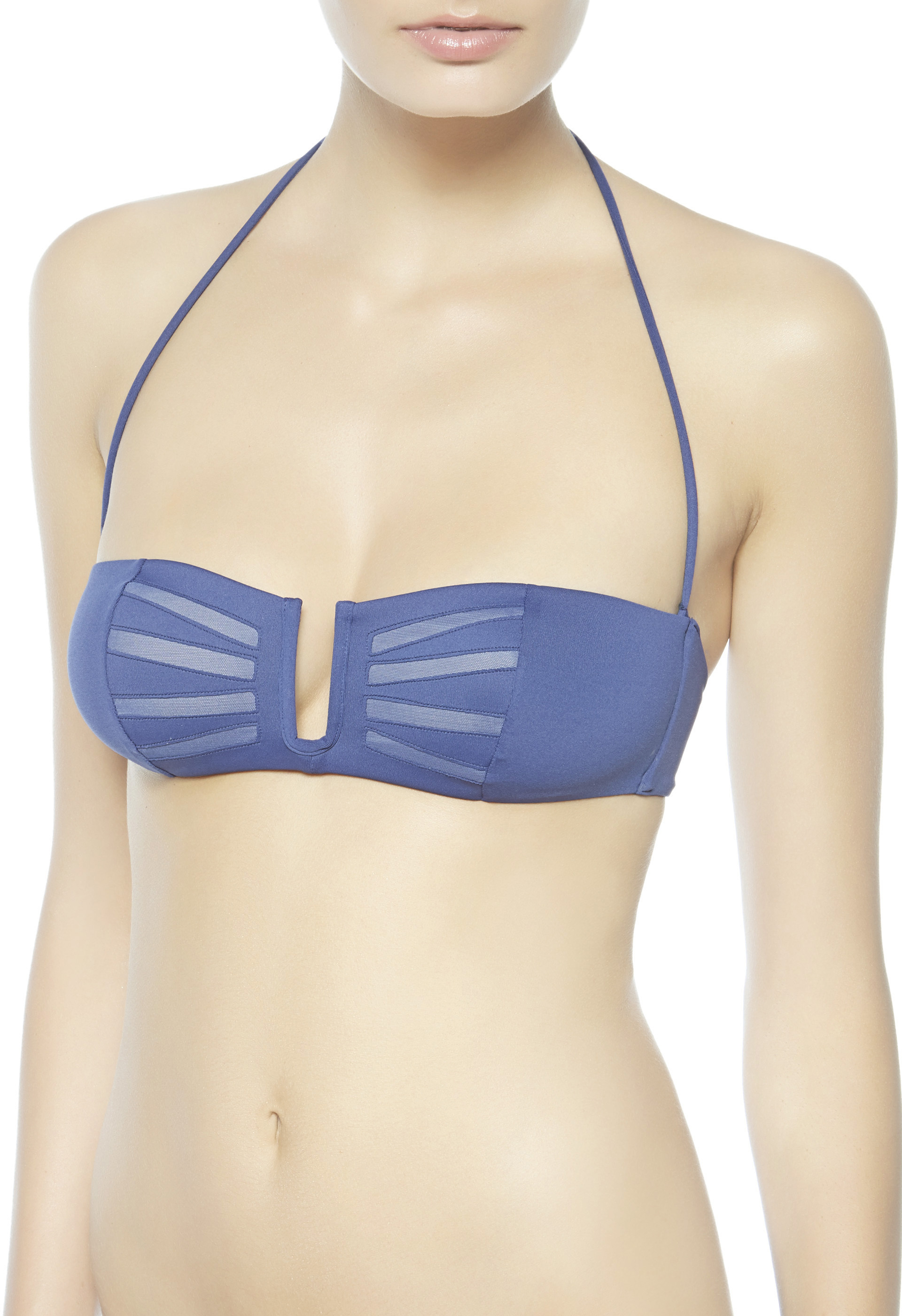 La Perla Bandeau Bikini Top In Blue Lyst